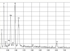 EDX-Spektrum Anthophyllit-Asbest in Putz, Spachtel | © CRB Analyse Service GmbH