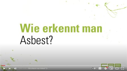Screenshot FAQ Erklärvideo zu Probenversand Asbestanalyse | © CRB Analyse Service GmbH